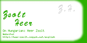 zsolt heer business card